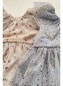 Dívčí šaty Konges Sløjd šedá barva, mini