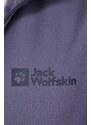 Outdoorová bunda Jack Wolfskin Windhain fialová barva