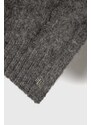 Šátek z vlněné směsi Lauren Ralph Lauren šedá barva, hladký