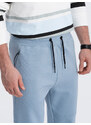 Ombre Clothing Pánské tepláky joggers - světle modré V2 OM-PASK-0142