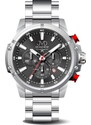 JVD Pánské stříbrné vodotěsné ocelové náramkové hodinky (chronograf) JVD JC635.3