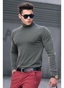 Madmext Khaki Turtleneck Sweater 4656