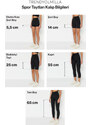 Trendyol Khaki Recovery Waist Reflective Print Detailed Extra Short Knitted Sports Shorts Leggings