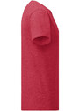 Red men's t-shirt in combed cotton Iconic with Fruit of the Loom sleeve