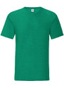 Green men's t-shirt in combed cotton Iconic with Fruit of the Loom sleeve