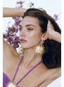 Trendyol X Zeynep Tosun Gold Sun Figure Earring