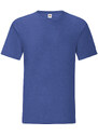 Blue Iconic Combed Cotton T-shirt with Fruit of the Loom Sleeve