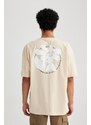 DEFACTO Oversize Fit Crew Neck Printed T-Shirt