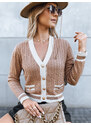 Dámský cardigan FUZZY camel Dstreet