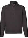 Black Men's Zip Neck Sweatshirt Fruit of the Loom