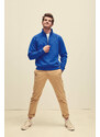 Blue Men's Sweatshirt Zip Neck Sweat Fruit of the Loom