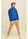 Blue Men's Sweatshirt Zip Neck Sweat Fruit of the Loom