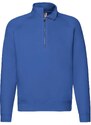 Blue Men's Sweatshirt Zip Neck Sweat Fruit of the Loom