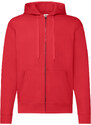 Red Zippered Hoodie Classic Fruit of the Loom