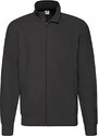 Black Men's Sweatshirt Lightweight Sweat Jacket Fruit of the Loom