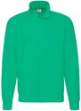 Green Men's Sweatshirt Lightweight Sweat Jacket Fruit of the Loom