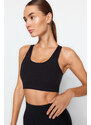 Trendyol Black Medium Support/Shaping Back Pocket Detail Knitted Sports Bra