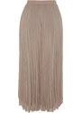 Trendyol Beige Pleated Woven Chiffon Skirt With Elastic Waist Lined and