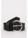 DEFACTO Woman Oval Buckle Faux Leather Classic Belt