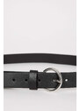 DEFACTO Woman Oval Buckle Faux Leather Classic Belt