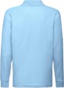 Blue Long Sleeve Polo Shirt Fruit of the Loom