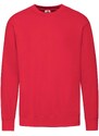 Red Men's Sweatshirt Lightweight Set-in-Sweat Sweat Fruit of the Loom