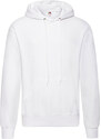 White men's sweatshirt Hooded Sweat Fruit of the Loom