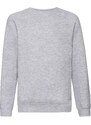 Gray children's sweatshirt Raglan Sweat Fruit of the Loom