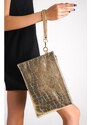 Capone Outfitters Patent Leather Crocodile Patterned Paris 220 Women's Clutch Bag