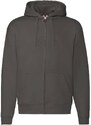 Grey Men's Hoodie Premium Fruit of the Loom