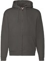 Grey Men's Hoodie Premium Fruit of the Loom