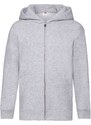 Szara bluza dziecięca z kapturem Zip Through Hooded Sweat Fruit of the Loom