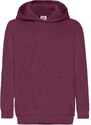 Burgundy children's sweatshirt Classic kangaroo Fruit of the Loom