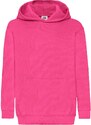 Pink children's sweatshirt Classic kangaroo Fruit of the Loom