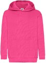 Pink children's sweatshirt Classic kangaroo Fruit of the Loom