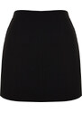 Trendyol X Sagaza Studio Black Wrapped Polyviscon Skirt