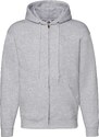 Light grey men's hoodie Premium Fruit of the Loom