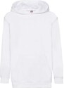 White children's sweatshirt Classic kangaroo Fruit of the Loom