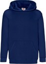 Navy blue children's sweatshirt Classic kangaroo Fruit of the Loom