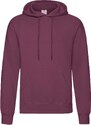 Burgundy men's sweatshirt Hooded Sweat Fruit of the Loom