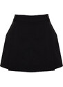 Trendyol Black Premium Quality Pleated Woven Short Skirt