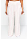 Trendyol Curve Pink Striped Woven Pajamas Set