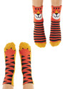 Denokids Tiger Boys 2-Pair Crewneck Sock Set