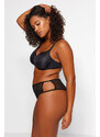 Trendyol Curve Black Mesh Detailed Panties