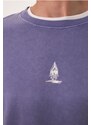 Trendyol Lilac Unisex Oversize/Wide Cut 100% Cotton Antique/Pale Effect Mystic Sweatshirt