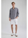 DEFACTO Regular Fit linen Long Sleeve Shirt