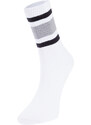 Trendyol 4-Pack White Cotton Striped Socket Socks