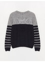 LC Waikiki Boy's Crew Neck Striped Long Sleeve Knitwear Sweater