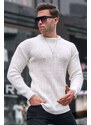 Madmext Bone Color Basic Knitwear Men's Sweater 5990