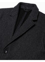 Ombre Men's lightweight single-breasted coat - graphite